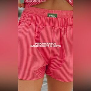 NWT POPLIN DOUBLE WAISTED RESORT SHORTS XS/S